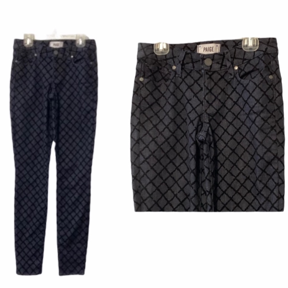 PAIGE Verdugo Diamond Flocking Skinny 24x28